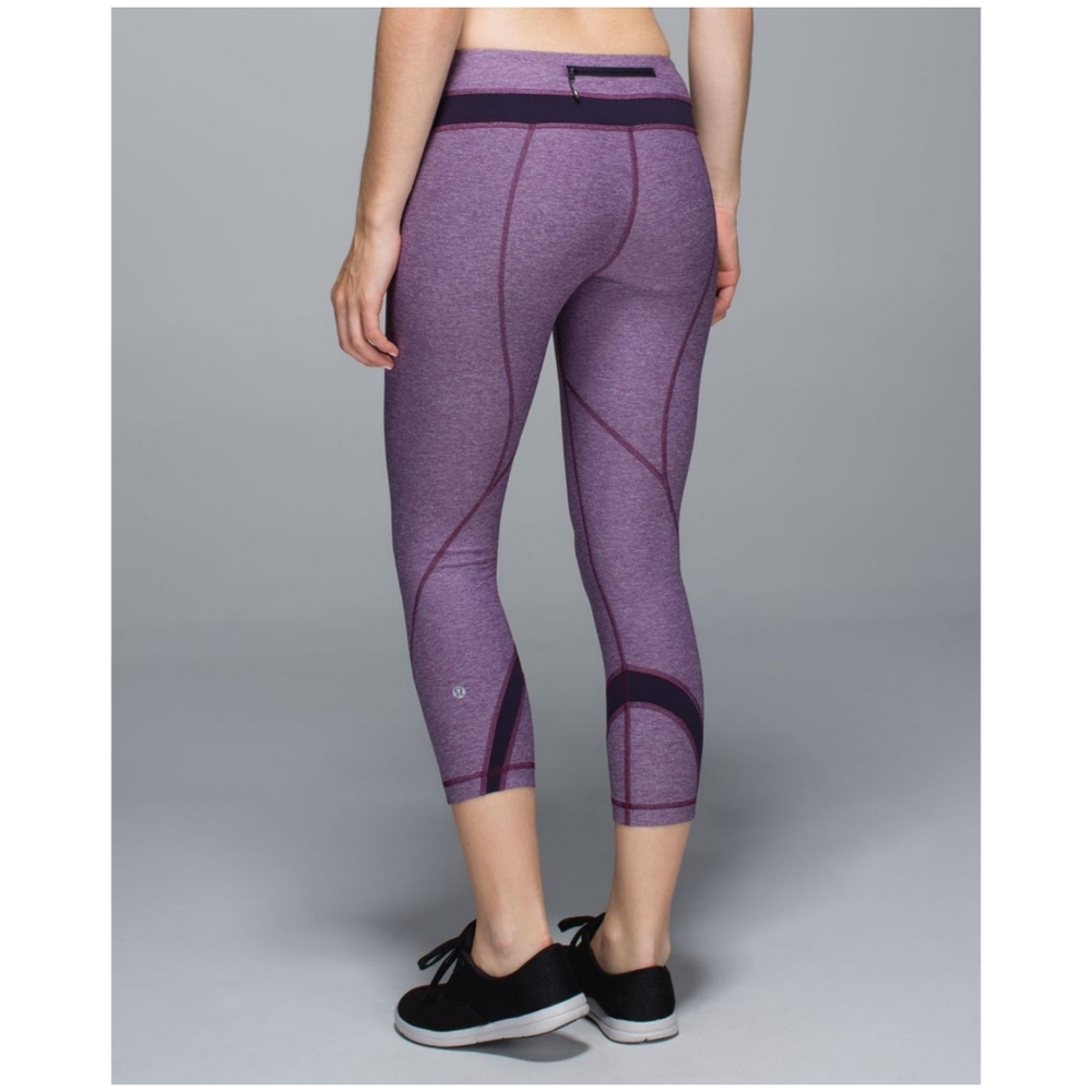 Lululemon Athletica purple leggings.